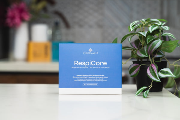 Respicore box with plant and blurred background