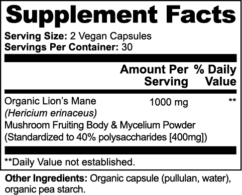 SACRAHAUS lion's mane mushroom supplement capsules in a sleek white bottle for cognitive support