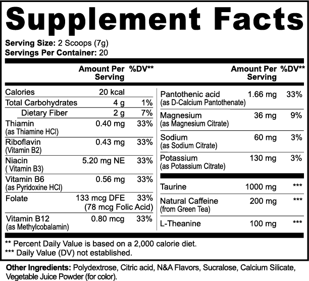 SACRAHAUS Vegan Energy Powder - Clean Energy Fruit Punch