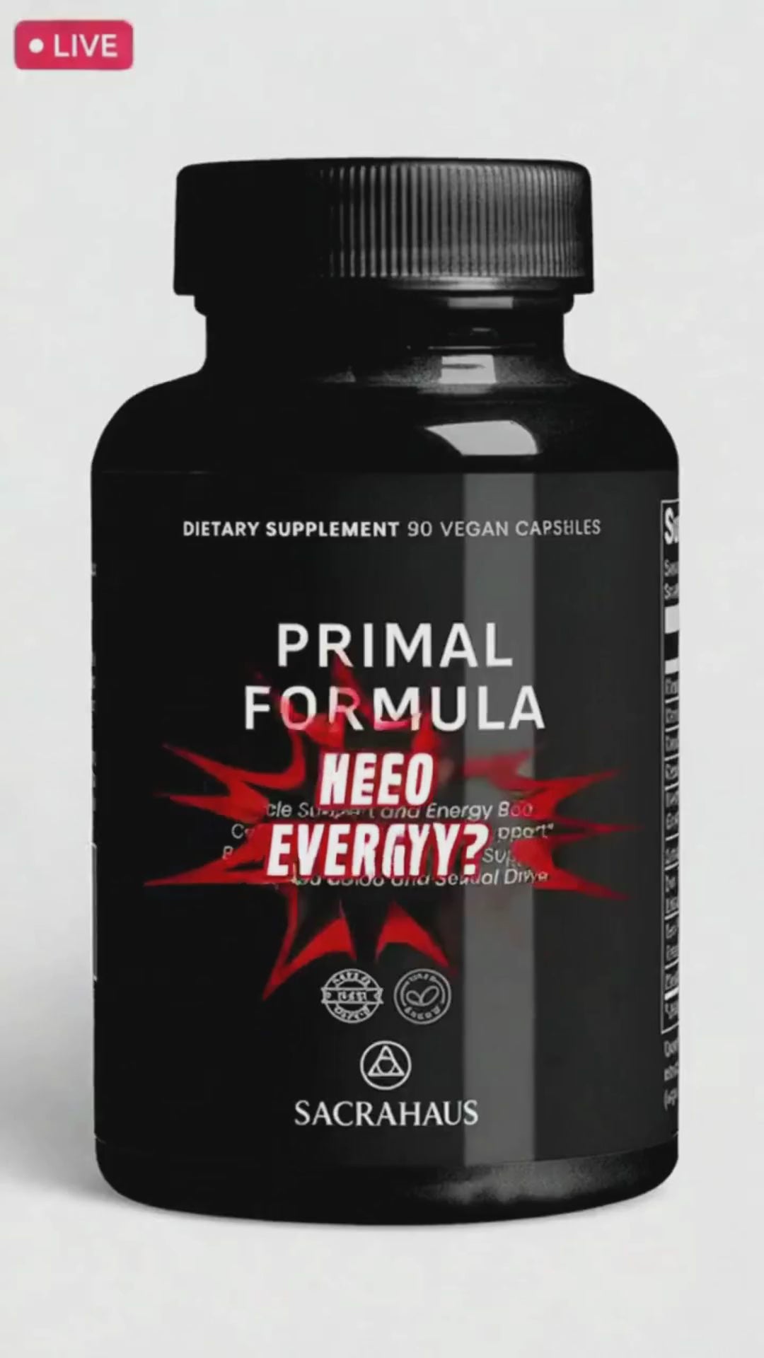SACRAHAUS Primal Formula Vegan Energy Supplement
