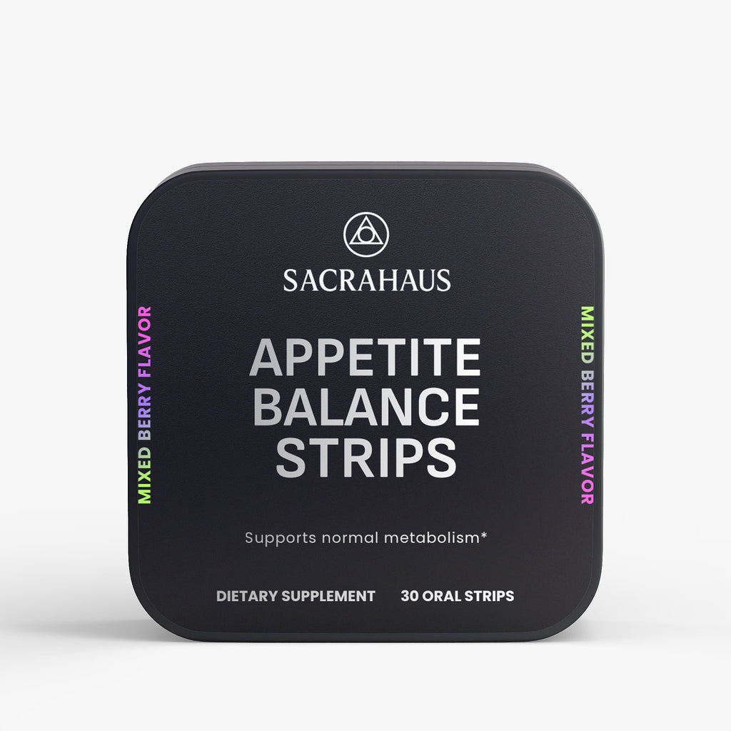 SACRAHAUS Appetite Suppressant Strips in Mixed Berry Flavor, Dietary Supplement with 30 Oral Strips