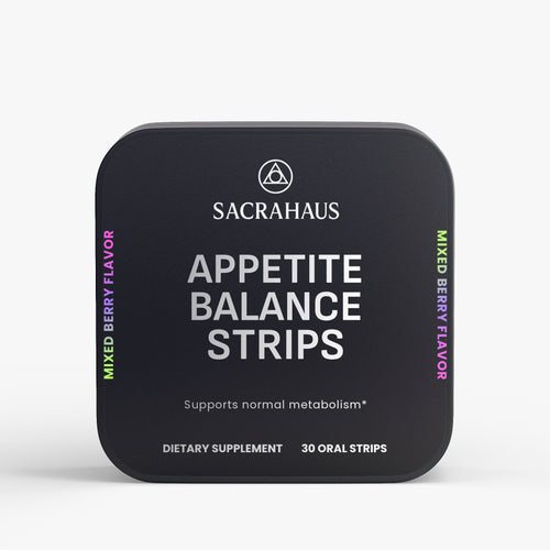 SACRAHAUS Appetite Suppressant Strips in Mixed Berry Flavor, Dietary Supplement with 30 Oral Strips