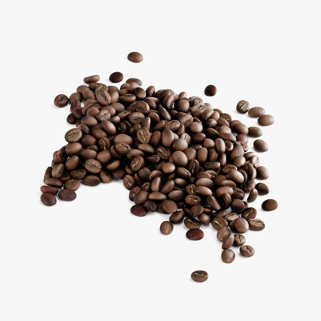 SACRAHAUS fruity light roast coffee beans scattered for fresh brewing and vibrant flavor