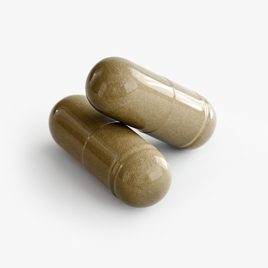 SACRAHAUS ginkgo biloba and ginseng supplement capsules on a light background