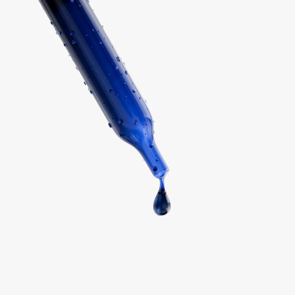 SACRAHAUS methylene blue drops supplement in a dropper with a blue liquid drop