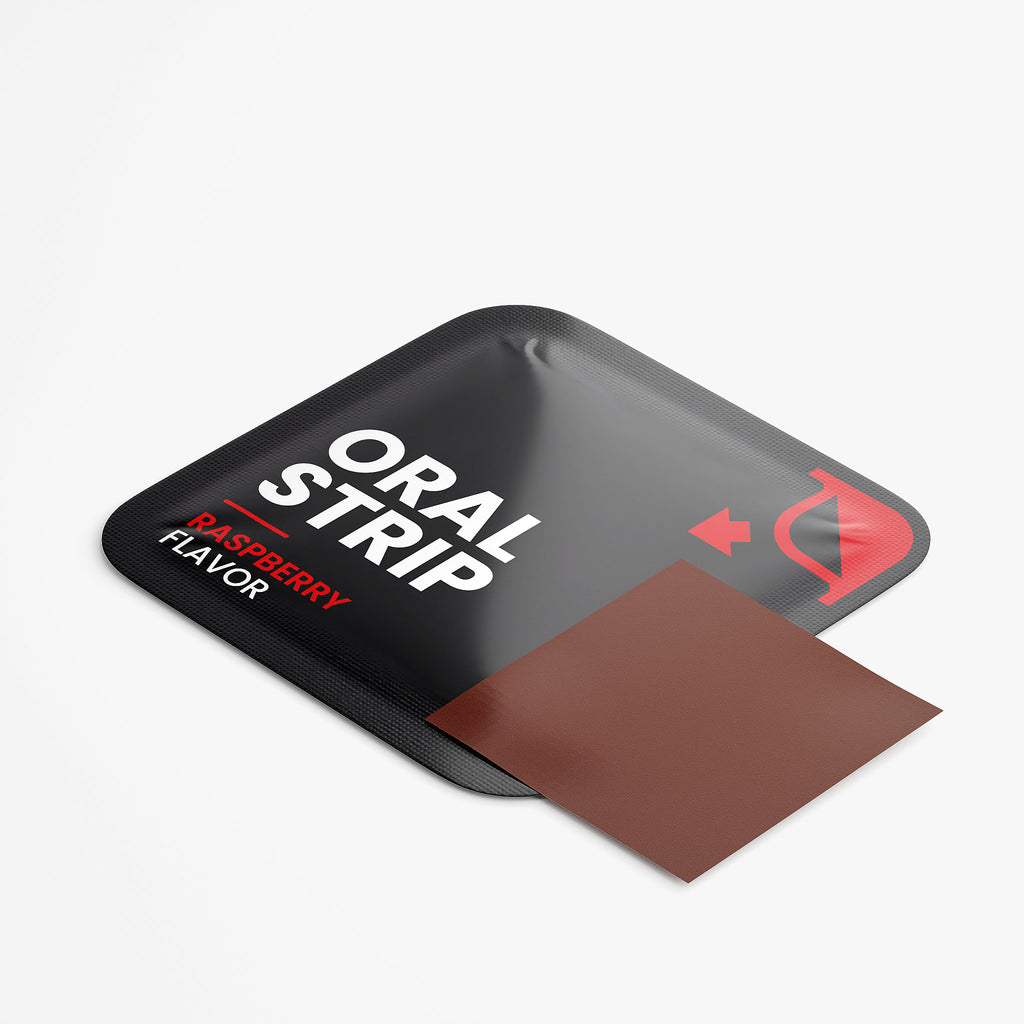 SACRAHAUS Raspberry Flavor Oral Strip with Vegan Iron Supplements for convenient nutrition