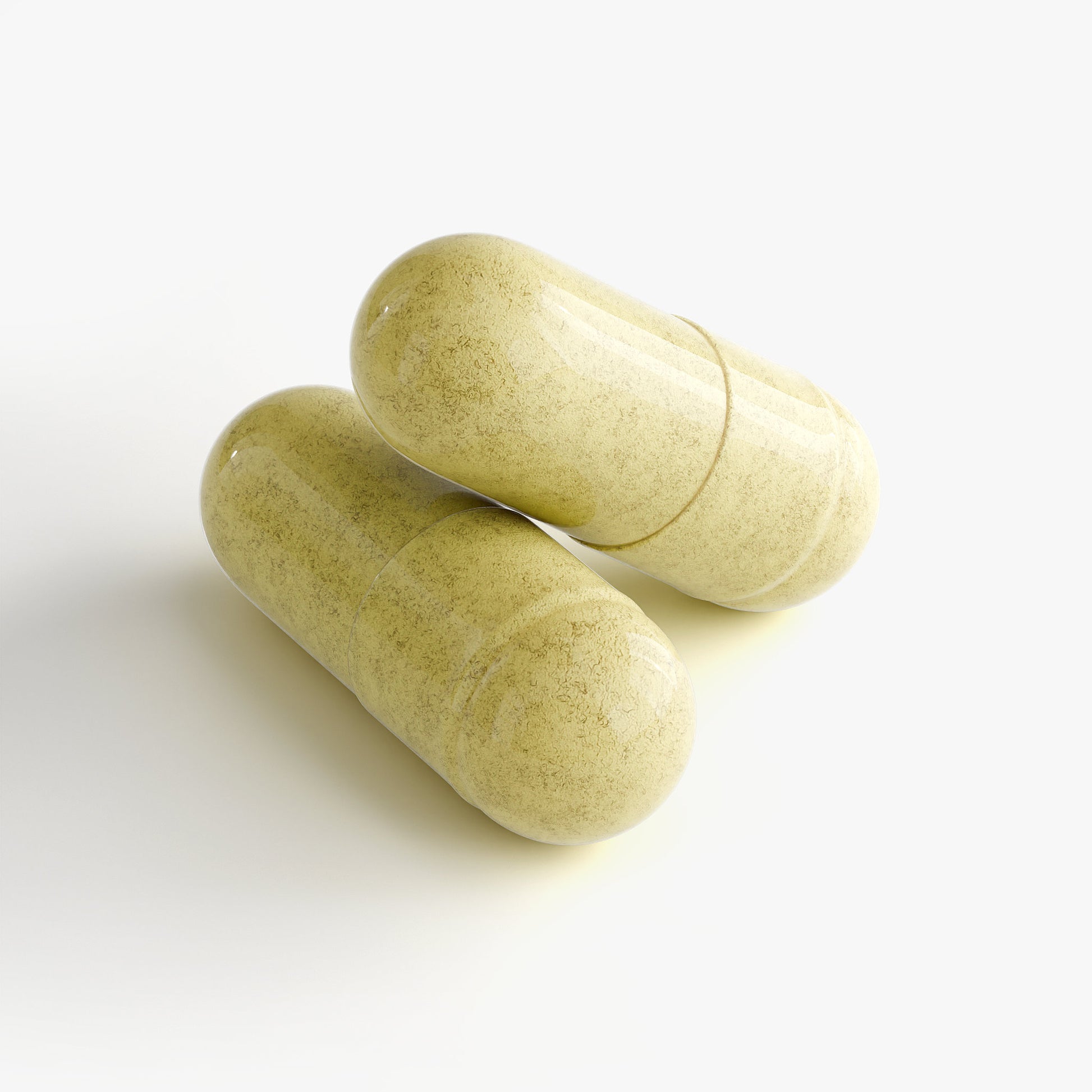 SACRAHAUS vegan NAD+ supplement capsules in a natural yellow hue for enhanced wellness support
