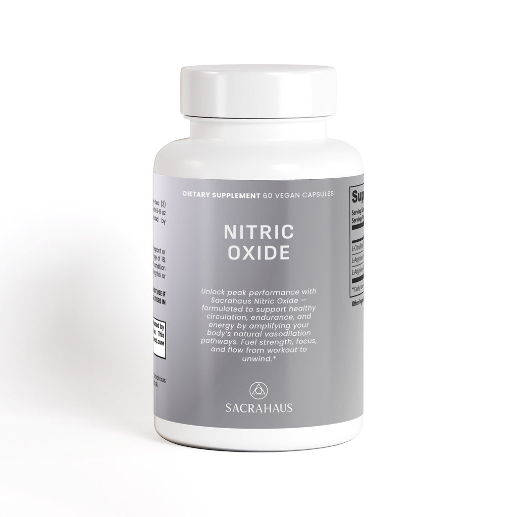 SACRAHAUS vegan nitric oxide supplement in capsule form for post-workout recovery and enhanced performance